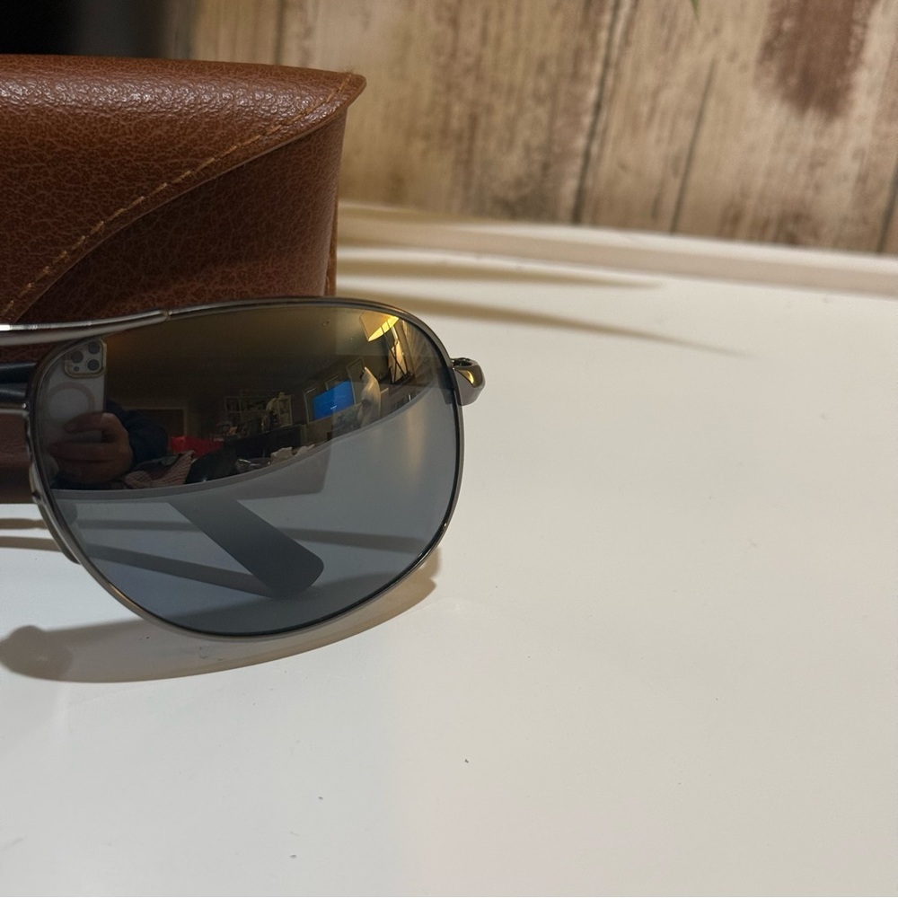 Ray-Ban RB3387 Polarized Aviator Sunglasses Reflective/Mirror Lenses - Picture 2 of 9